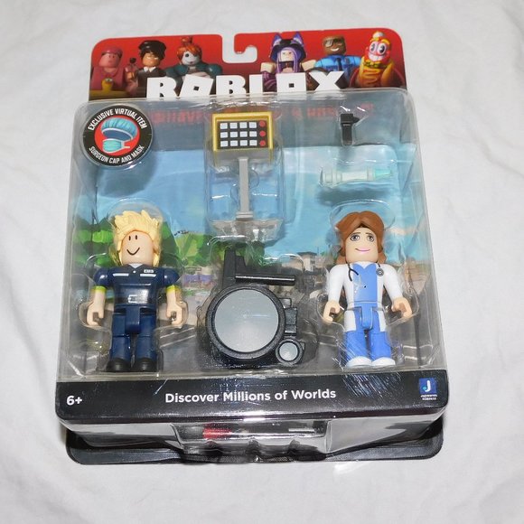 Roblox Brookhaven St Luke Hospital 2 Figures EMT Doctor Exclusive Code NEW - Picture 1 of 3